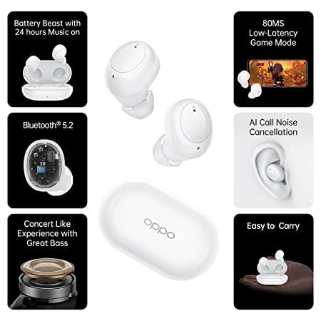 Oppo Enco Buds (White, True Wireless) - Image 5