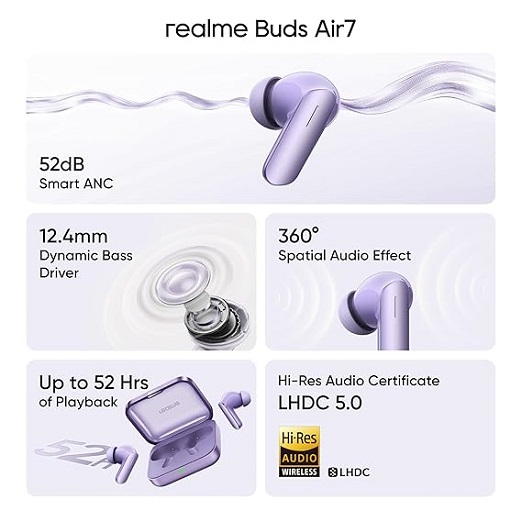 realme Buds Air7 with 52dB ANC - Image 4